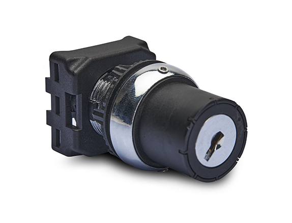 22.5mm Metal Lock & Key Selector Switch Push Buttons