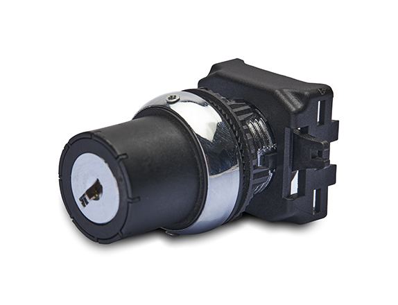 22.5mm Metal Lock & Key Selector Switch Push Buttons