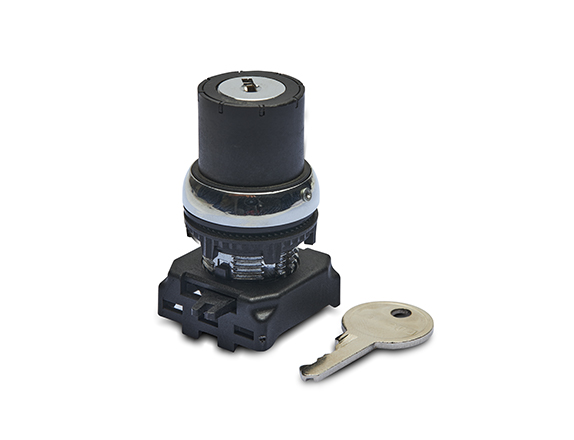 22.5mm Metal Lock & Key Selector Switch Push Buttons